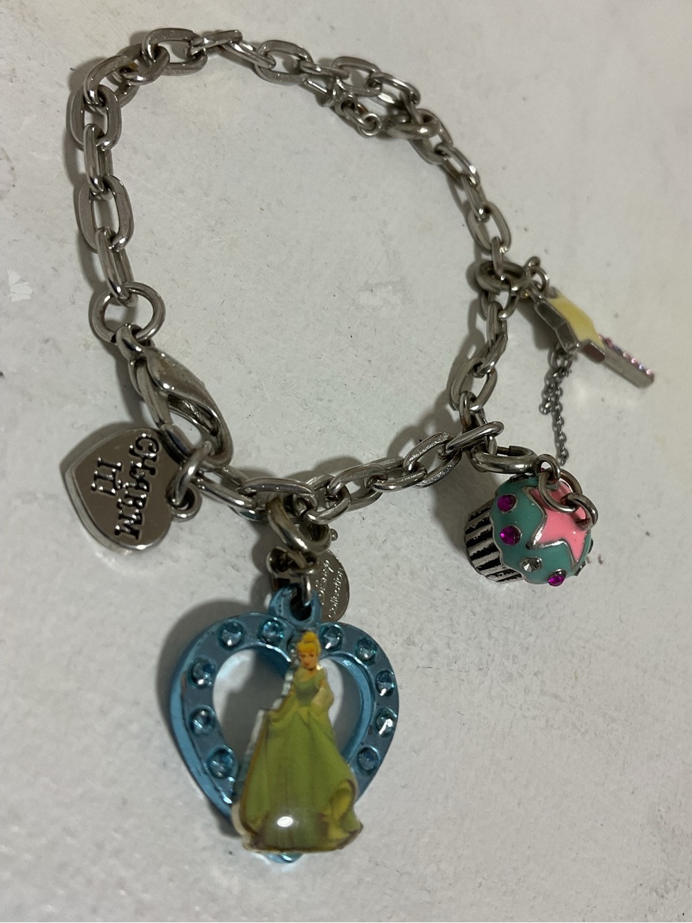 CHARM IT! Disney Princess Belle, Magic Wand & Cupcake Charm Bracelet Set